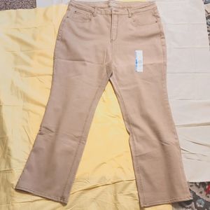 Plus Women's Khaki High Rise Bootcut Pant Size 20P